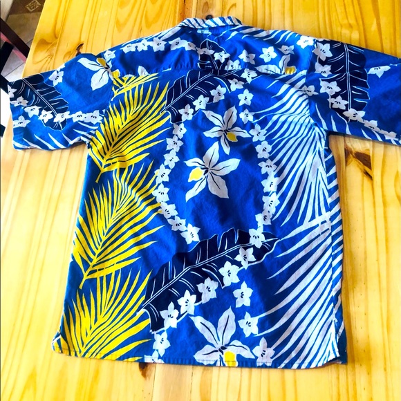 vintage MAU MAU  men's M medium  White Flower HAWAIIAN short sleeve shirt !! - Picture 11 of 11